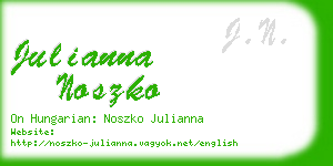 julianna noszko business card